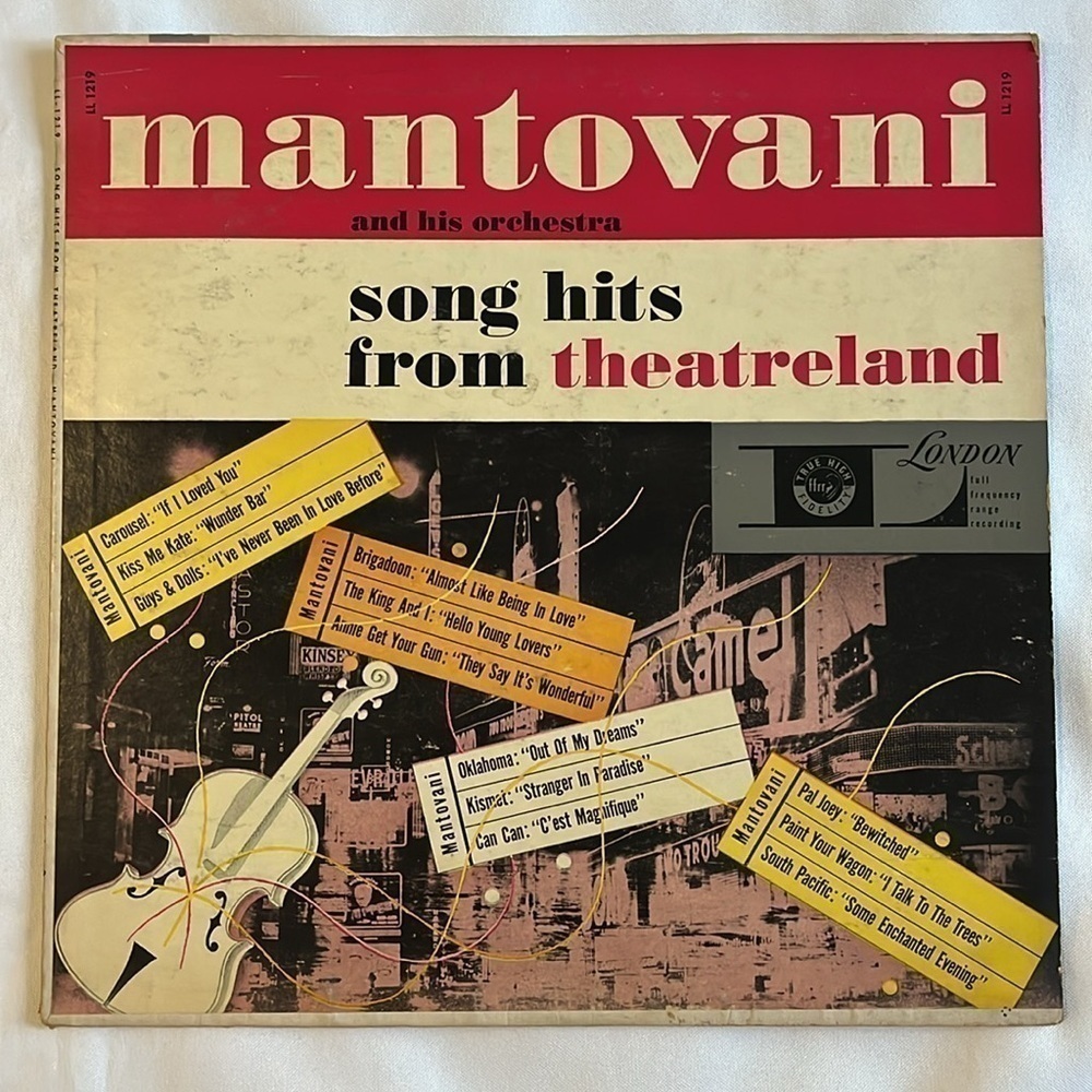 MANTOVANI AND HIS ORCHESTRA – "SONG HITS FROM THEATRELAND" VINYL RECORD ✨✨✨